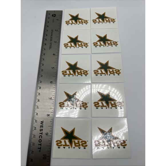 Dallas Stars NHL Hockey 10 Count Temporary Tattoos Game Party Team Finals - Picture 1 of 8